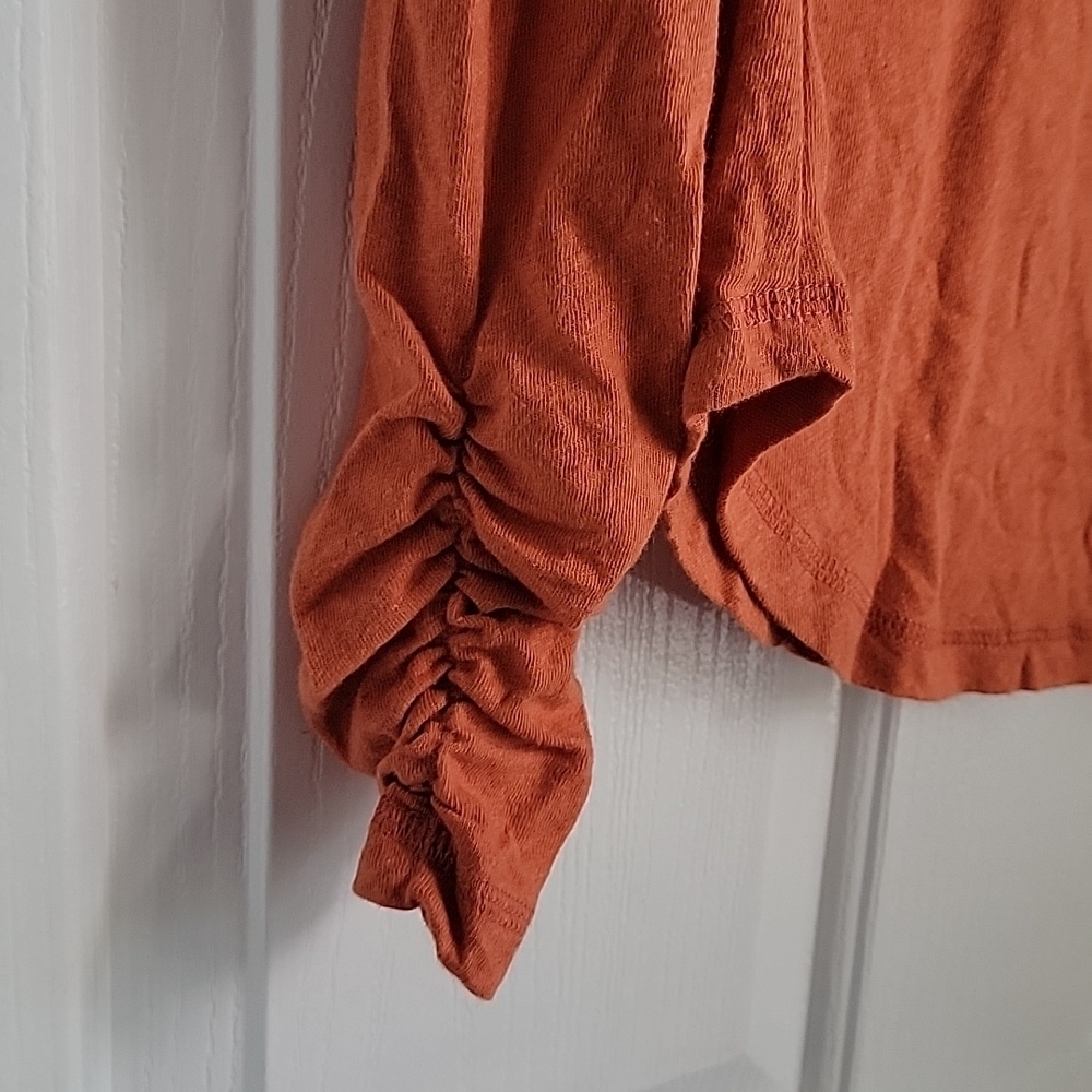 PILCRO ANTHROPOLOGIE SHIRT TOP NEW ORANGE SMALL - Picture 2 of 4